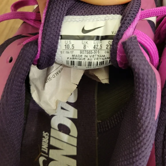 Women's Nike Zoom Rival Track Sprinting Spike size 10.5 - Picture 7 of 13